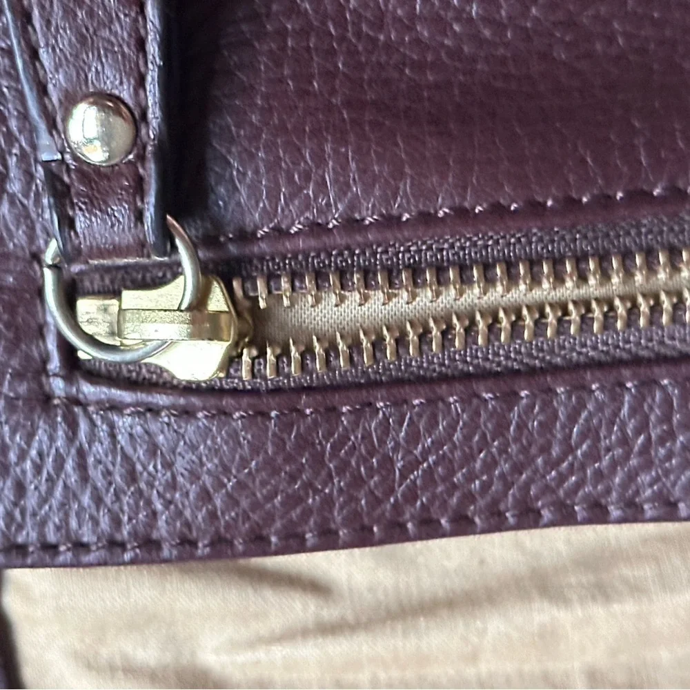 ELLIOTT LUCCA Leather brown Woven Envelope Rectangle Flip Handbag Clutch purse